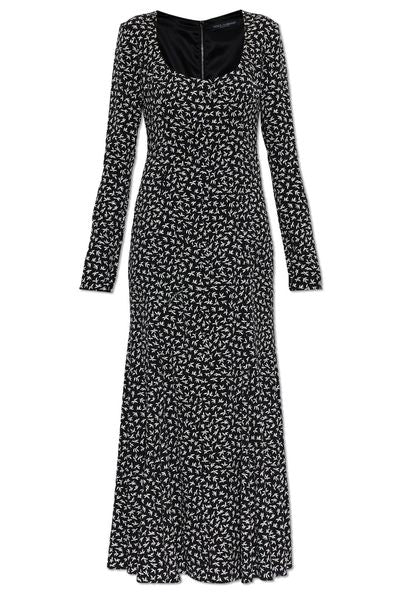 Dolce & Gabbana Printed Long Sleeve Midi Dress