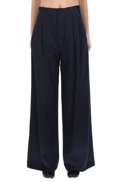 Maison Margiela Wide-Leg Pleated Trousers