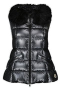 Moncler Anse Shearling Collared Puffer Vest