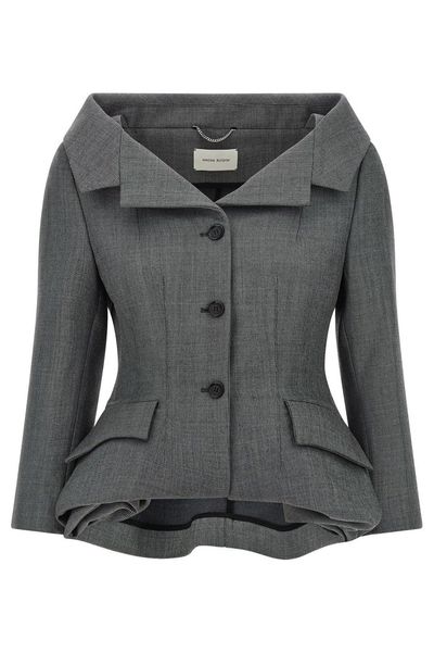 Magda Butrym 02 Off-Shoulder Peplum Blazer