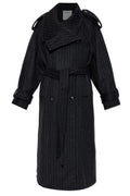 Sportmax Arold Striped Belted Coat