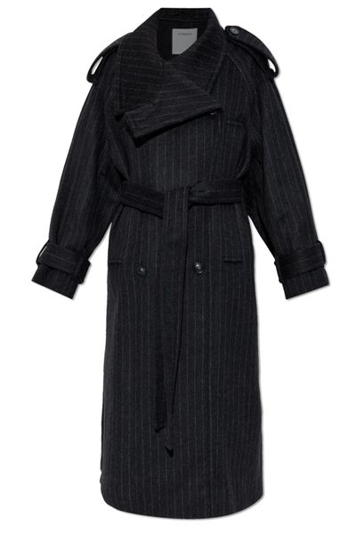 Sportmax Arold Striped Belted Coat