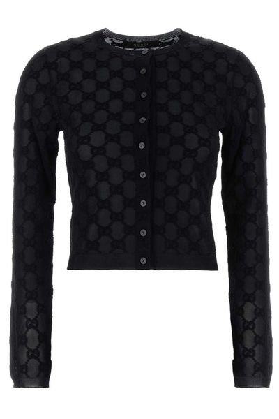 Gucci Monogram Sheer Cardigan