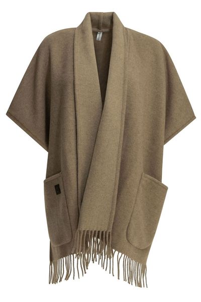 Ferragamo Fringed Easy Cape
