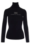 Elisabetta Franchi Ribbed Knit Turtleneck Top
