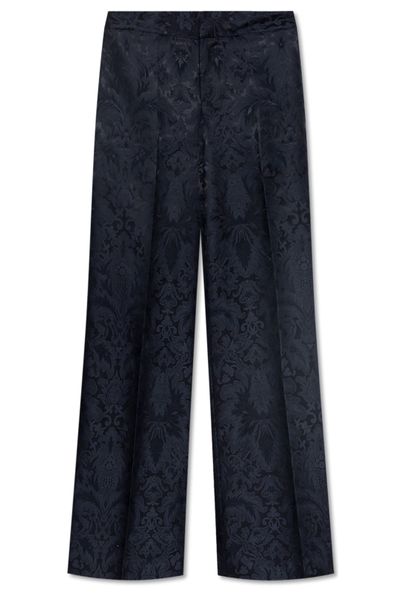 Etro Paisley Pleated Straight Leg Pants
