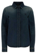 Gucci Embroidery Long-Sleeve Denim Shirt