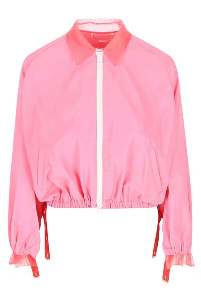 Fendi Elastic Strap Zipped Bomber Jacket