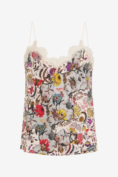 Roberto Cavalli Florentine Floral Lace Camisole Top