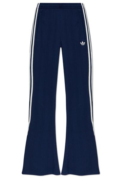 Adidas Originals Logo Embroidered Flared Waffle Pants