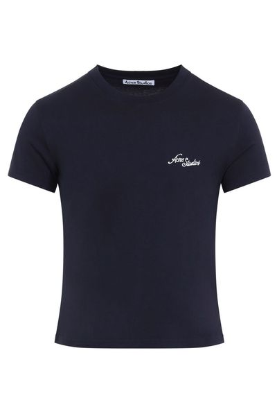 Acne Studios Logo Emboidered Crewneck T-Shirt