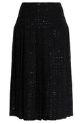 Alessandra Rich Sequin Tweed Pleated Skirt