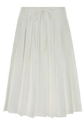 Prada Drawstring Pleated Midi Skirt