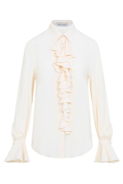 Alberta Ferretti Ruffled CrêPe De Chine Blouse