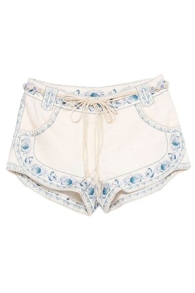 Zimmermann Embroidered Drawstring Shorts