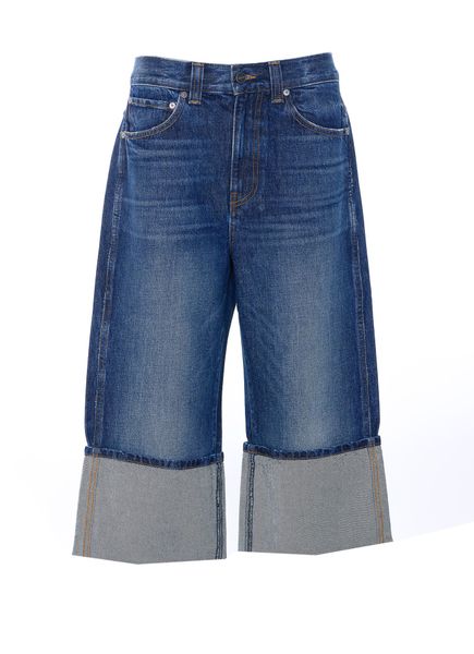 Khaite Lykens Cuffed Wide-Leg Jeans