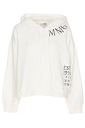 MM6 Maison Margiela Logo-Printed Drop Shoulder Hoodie