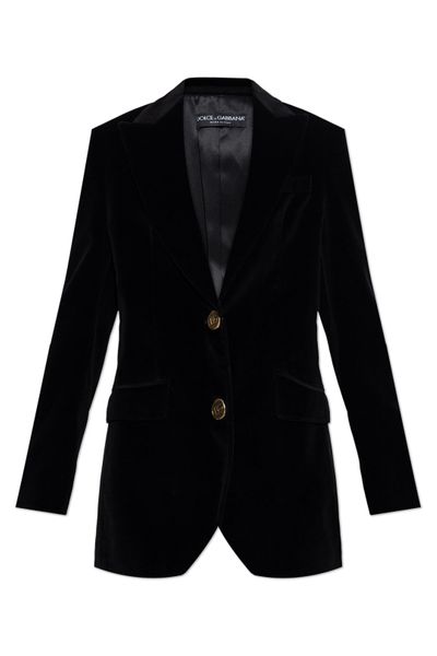 Dolce & Gabbana Single-Breasted Velvet Blazer