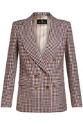 Etro Houndstooth Patterned Straight Hem Jacket