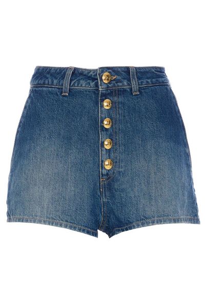 Elisabetta Franchi Visible Buttoned Denim Shorts