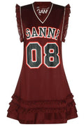 Ganni Ruffled Jersey Mini Dress