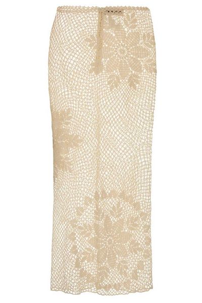 Magda Butrym Lace Crochet Midi Skirt