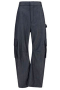Balenciaga Denim Print Cargo Pants