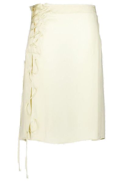 Ferragamo String Tie Detailed Midi Skirt