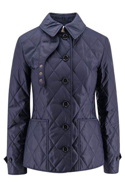 Burberry Collared Button-Up Quilted Jacket