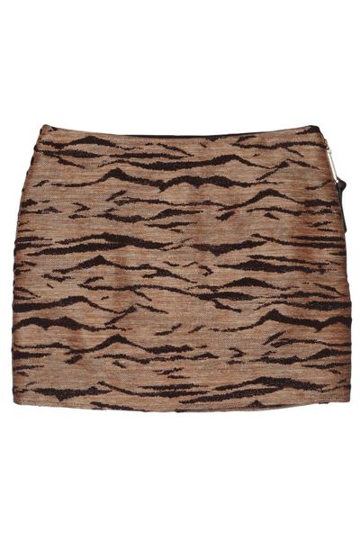 Elisabetta Franchi Raffia-Effect Print Mini Skirt