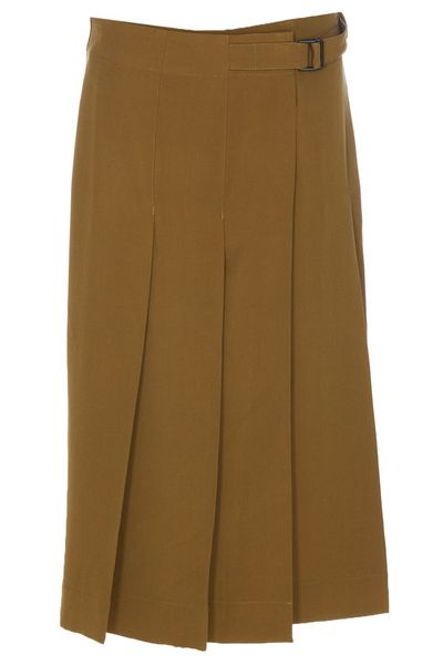 Lemaire Pleated Buckle-Detailed Midi Skirt