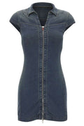 Diesel De Lorvyn Zip-Front Mini Dress