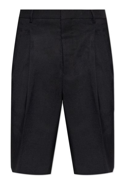 AMI Paris High Waist Wide Bermuda Shorts