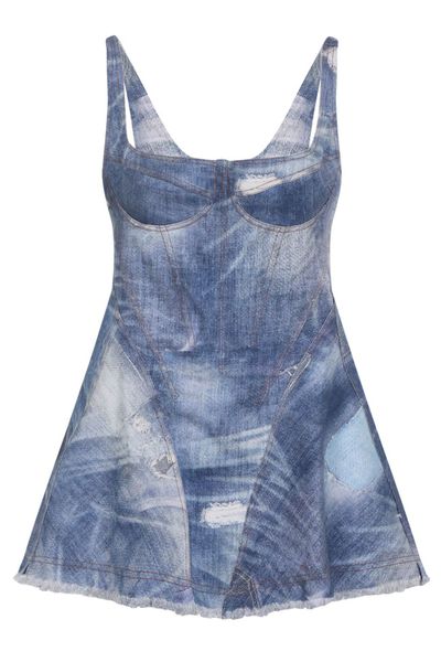 Roberto Cavalli Distressed Mini Dress