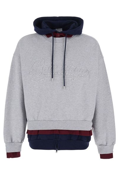 Balenciaga Embroidered Layered Hoodies