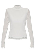 Ganni Sheer Turtleneck Knitted Top