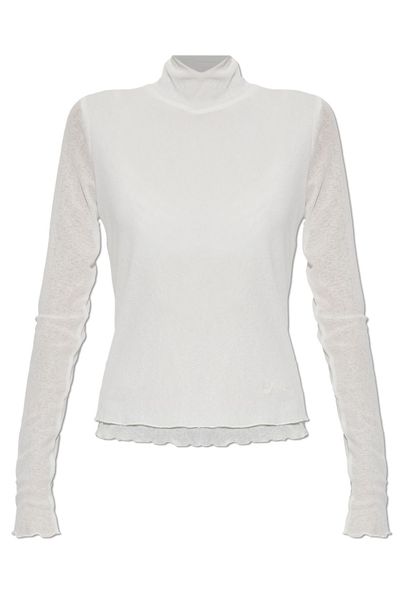 Ganni Sheer Turtleneck Knitted Top