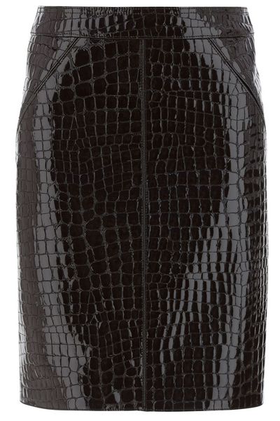 Tom Ford Embossed Mini Leather Skirt