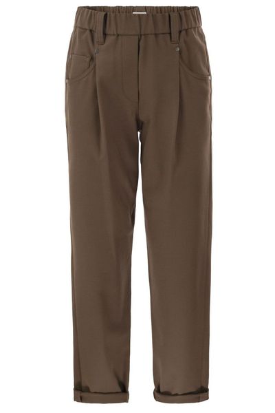Brunello Cucinelli High Waisted Straight-Leg Trousers