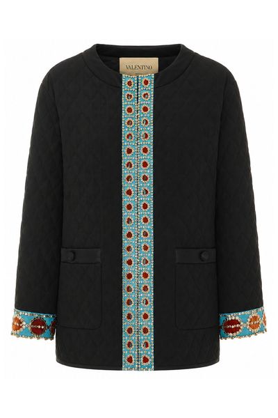 Valentino Embellished Crewneck Jacket