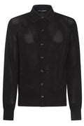 Dolce & Gabbana Long-Sleeved Openwork Knitted Shirt