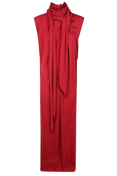 Lanvin Long Draped Sleeveless Dress