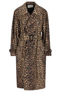 Saint Laurent Leopard Printed Trench Coat