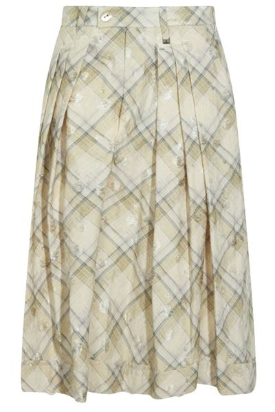 Vivienne Westwood Pleated Check Skirt