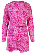 Isabel Marant Habla Patterned Printed Sleeved Dress