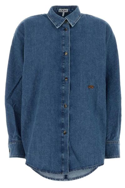 Loewe Double L Embroidered Denim Shirt