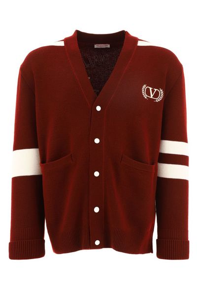 Valentino V-Neck Long-Sleeved Cardigan