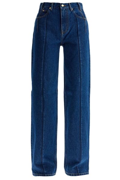 DARKPARK Lu Straight Leg Pleat Effect Fitted Jeans