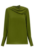 Tom Ford Draped Neck Long Sleeve Top