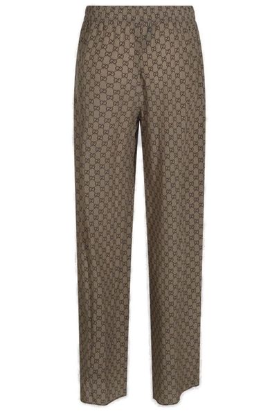 Gucci GG Monogram Wide-Leg Pants